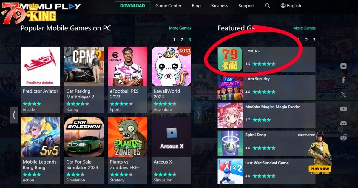 79KING tựa game nổi bật trên MEMU